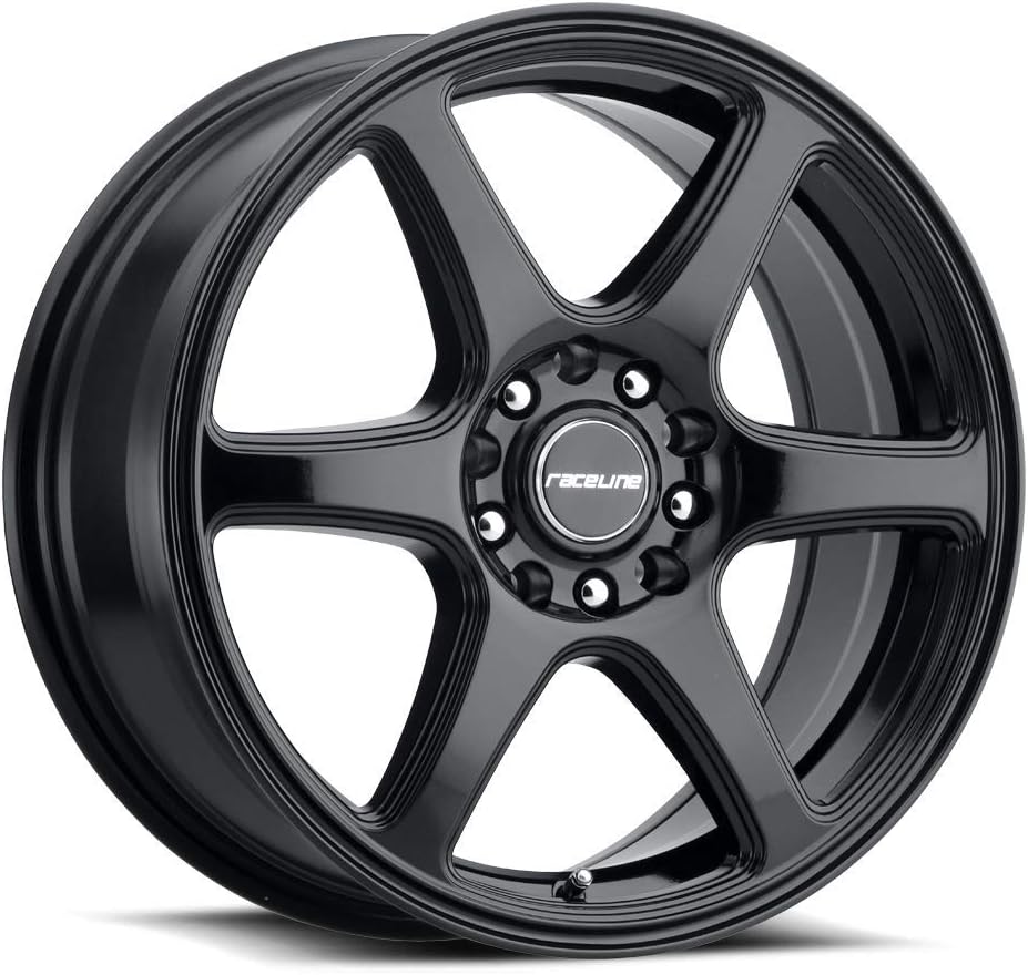 Raceline Wheels 146S MATRIX Wheel Silver 17X7.55X110/5X115 Bolt Pattern +40mm Offset/(5.82B/S) 6 Spoke Aluminum Passenger Car Wheels, Full Size Replacement Silver Car Rims