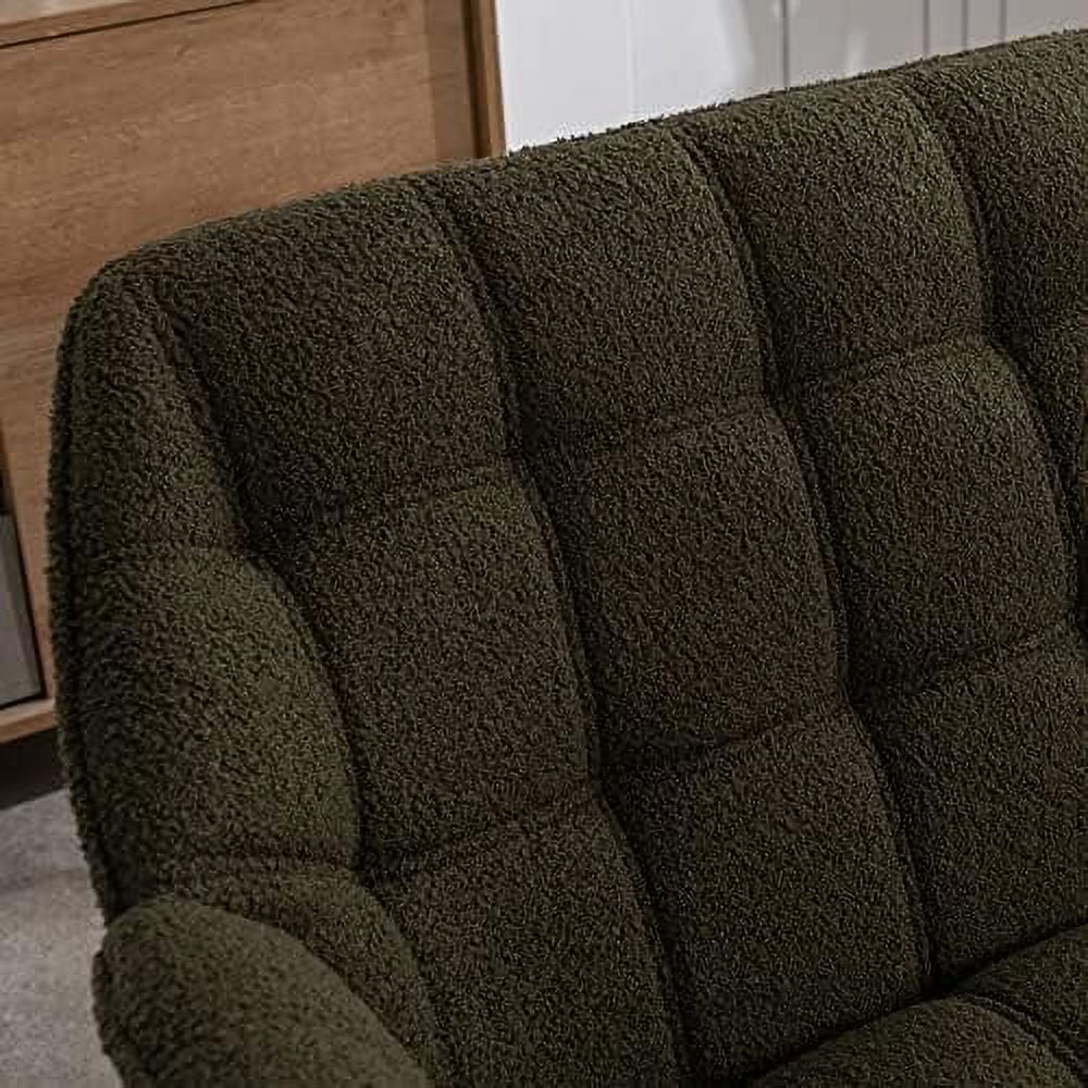 HOOMZNB Small Loveseat for Bedroom 2-Seat Mini Sofa Couch with Wingback and Gold Legs for Living Room Apartment Small Space Fluffy Love Seat  Cream Velvet