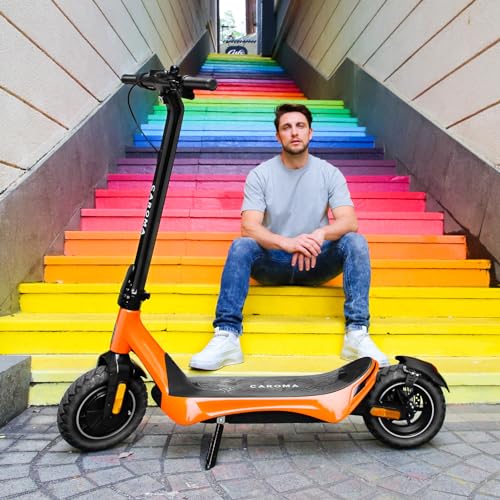 Caroma Electric Scooter, Peak 850W Powerful Motor, 30 Miles Long Range and 36 MPH Top Speed, Turn Signal & Cruise Control, Folding Electric Scooter Adults with Wide Pneumatic Wheel