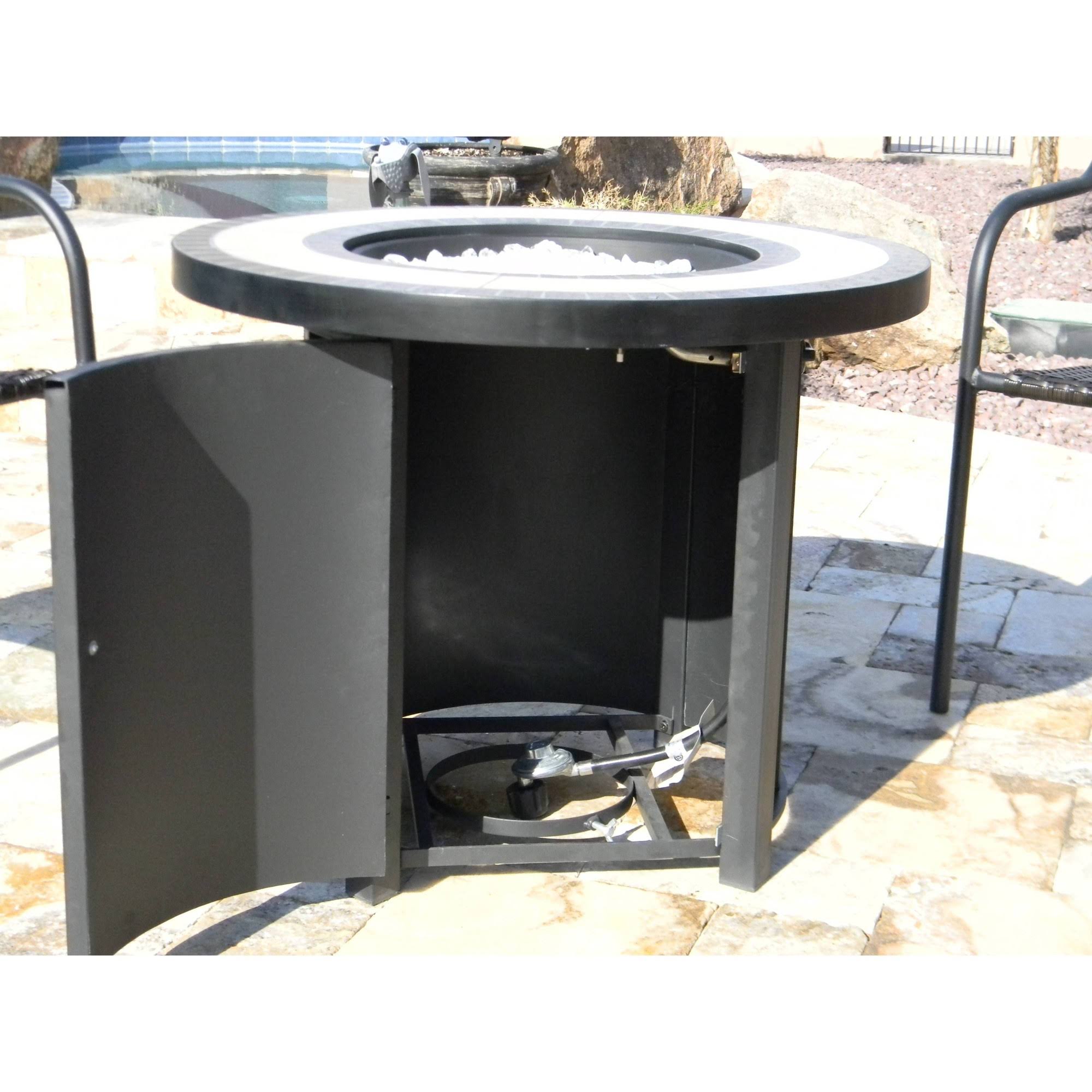 Tile Top Round Propane Fire Pit