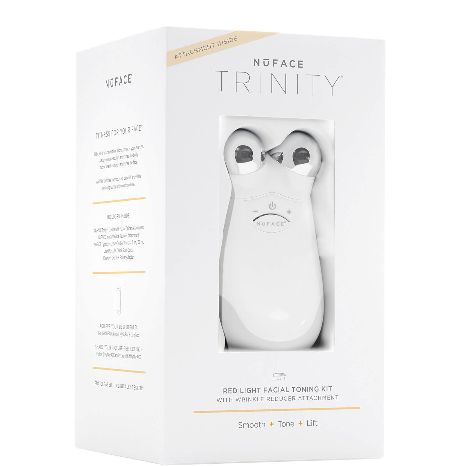 Nuface Trinity Facial Toning Device + Wrinkle Reducer Attachment Bundle