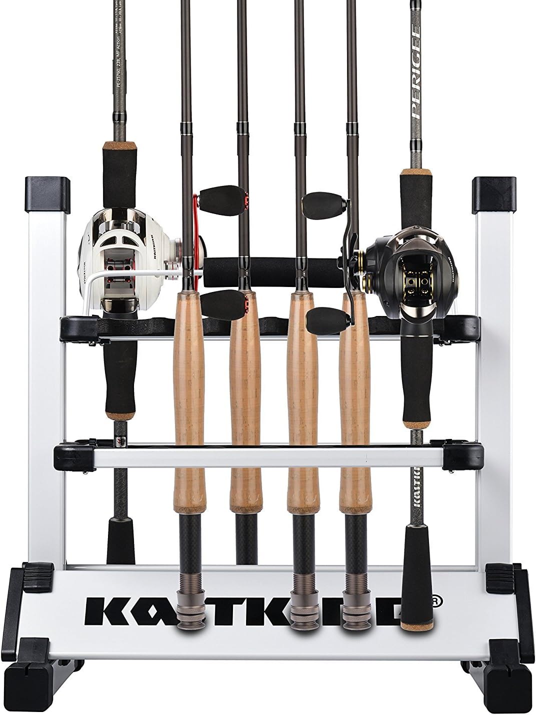 KastKing Fishing Rod Rack – Perfect Fishing Rod Holder - Holds Up to 24 Rods - 24 Rod Rack for All Types of Fishing Rods and Combos/ 12 Rod Rack for Freshwater Rods - ICAST Award Winner