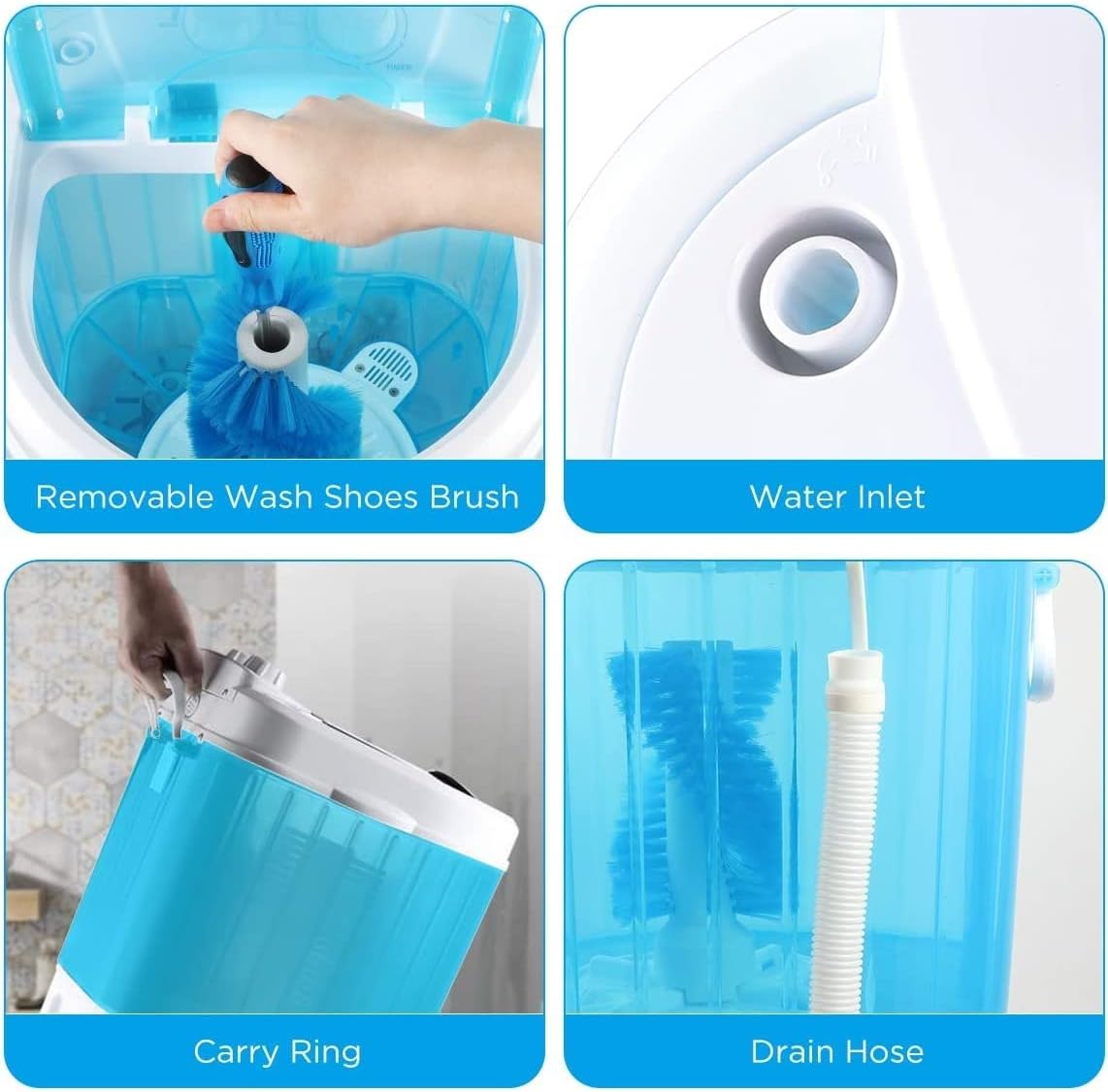 Mini shoe washing machine, portable shoe washing machine, portable shoe washing machine, children's shoe washing machine, children's shoe washing machine, rotary controller 3 in 1 for children