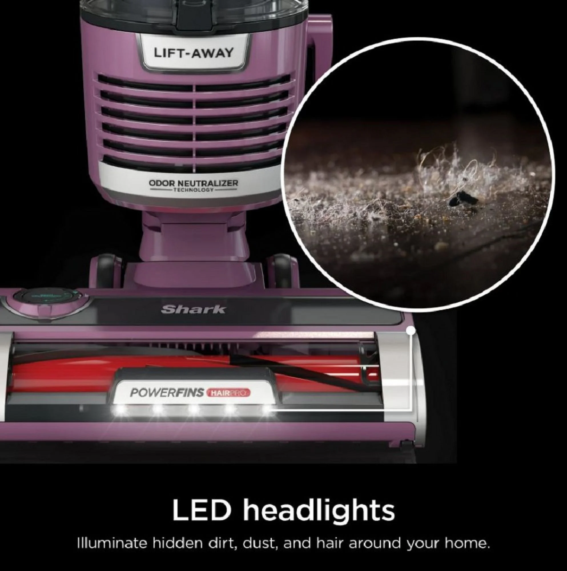 Open Box Shark ZD550 Lift-Away Upright Vacuum with PowerFins HairPro & Odor Neutralizer Technology, Anti-Allergen Seal & HEPA Filter