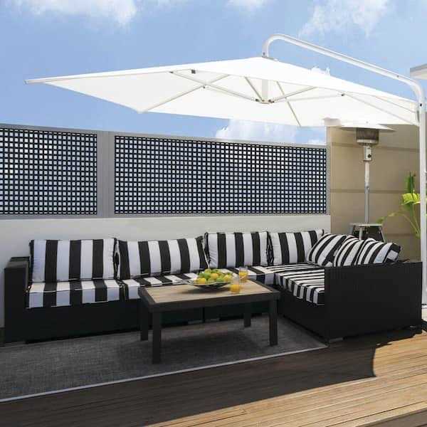 Barrette Outdoor Living 4 ft. x 8 ft. Black Square Privacy Vinyl Lattice 73053435 - Shop Hardware Tools Online Store