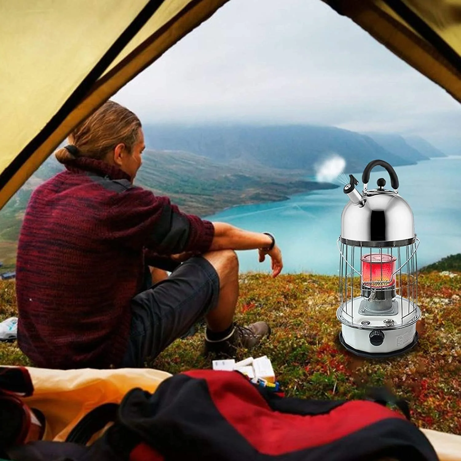 SLLINGLUO Portable Kerosene Heaters, Kerosene Heater Stove for Home and Camping and Fishing, Indoor and Outdoor,  (10000BTU, 6L)