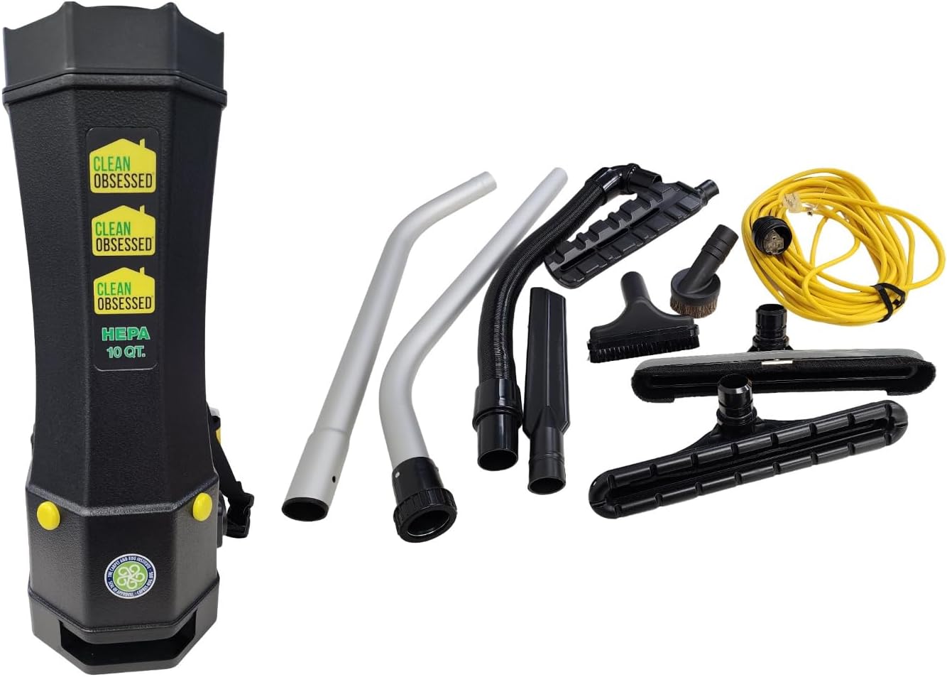 Clean Obsessed 10 Quart HEPA Backpack Vacuum CO1024