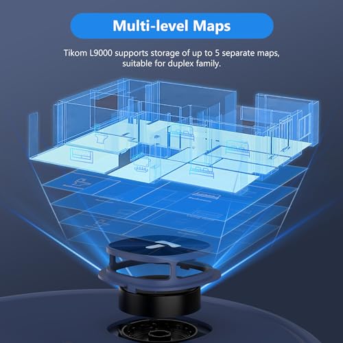 Tikom L9000 Robot Vacuum and Mop Combo, LiDAR Navigation, 4000Pa Robotic Vacuum Cleaner, Up to 150Mins, Smart Mapping, 14 No-go Zones, Good for Pet Hair, Carpet, Hard Floor