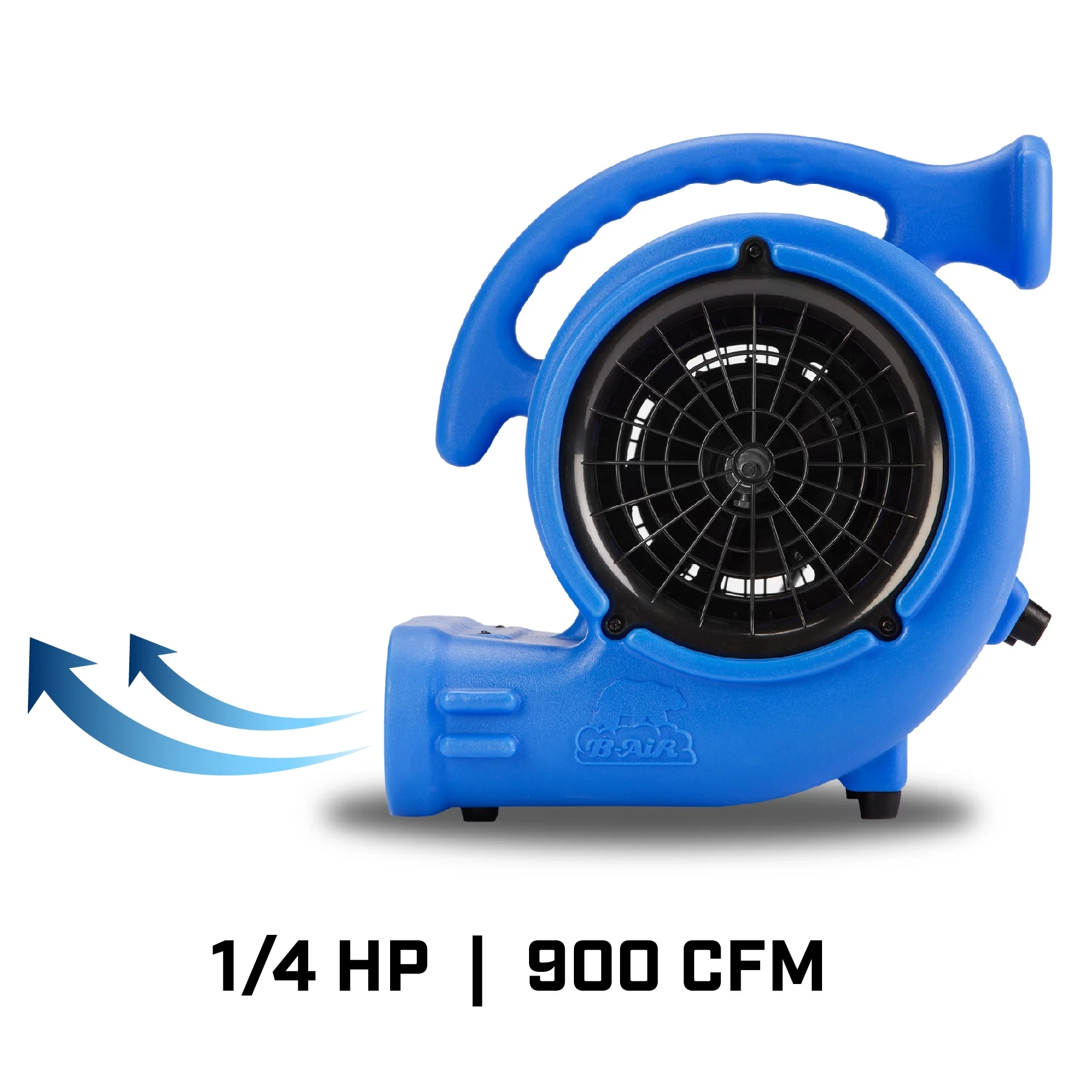 B-Air VP-25 1/4 HP Air Mover for Water Damage Restoration Carpet Dryer Floor Blower Fan Home and Plumbing Use, Blue