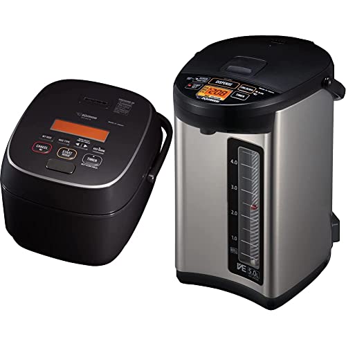 Zojirushi NW-JEC10BA Pressure Induction Heating (IH) Rice Cooker & Warmer, 5.5-Cup, Made in Japan