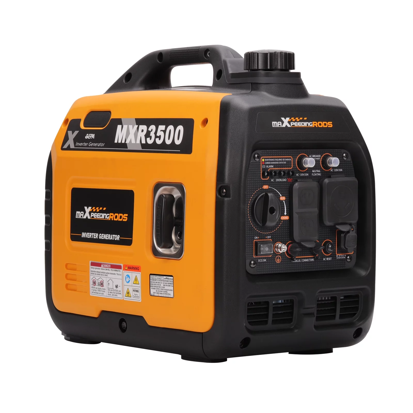 Power Equipment 3500 Watt Rated Super Quiet Suitcase Inverter Generator for Camping Rv Travel Outdoor Party