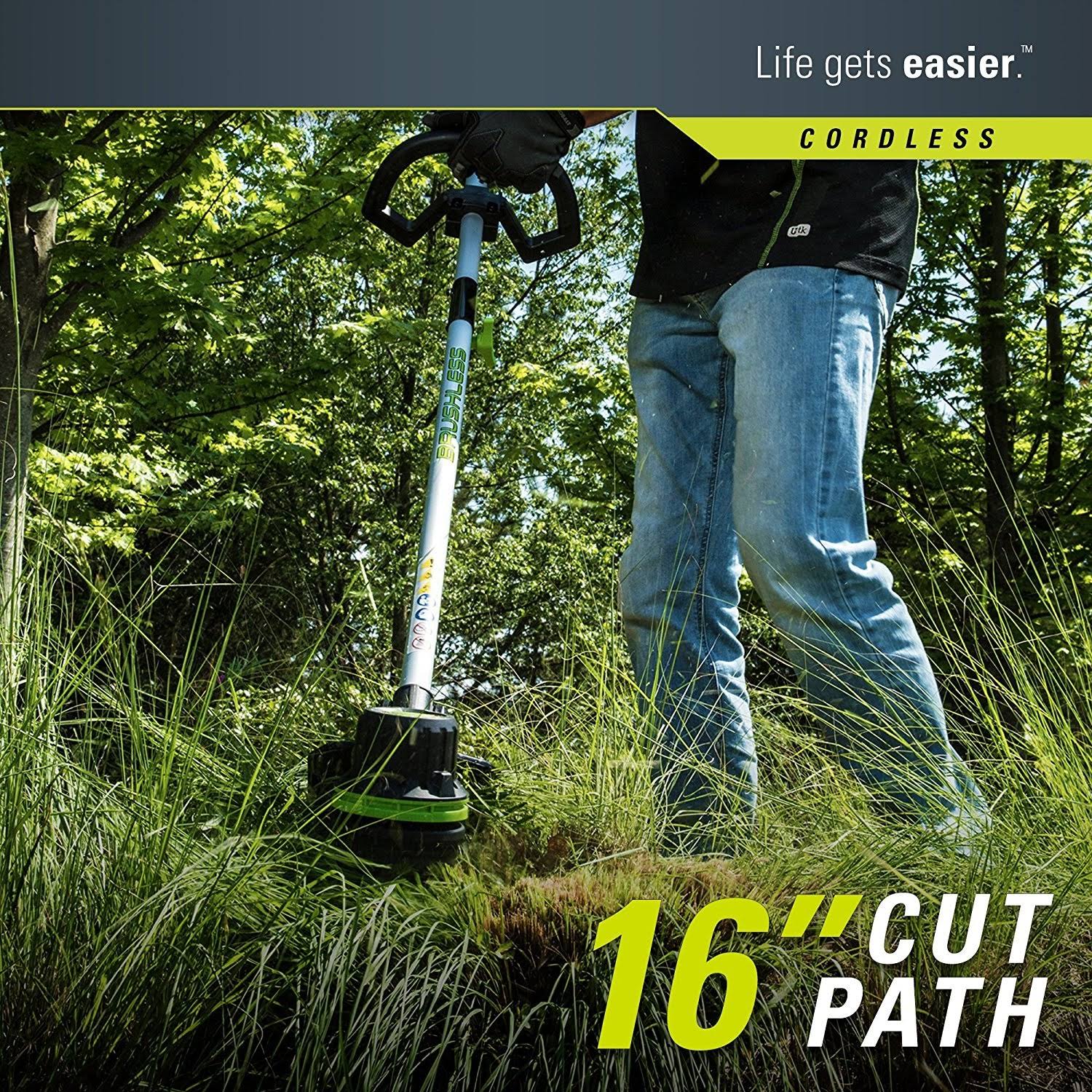 Greenworks Pro STBA80L210 80V Cordless String Trimmer and Blower Combo , 2Ah