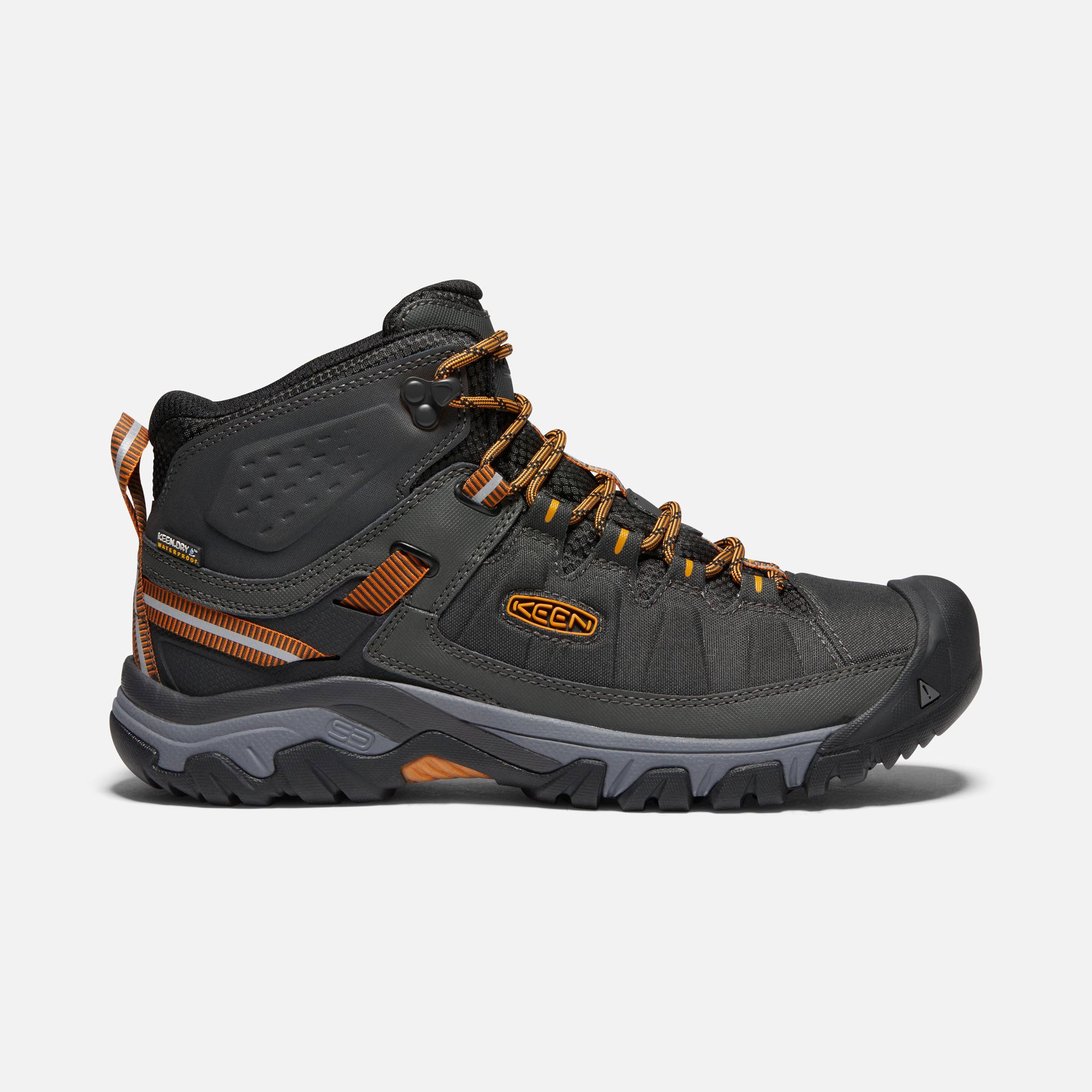 Keen Men&s Targhee EXP Waterproof Mid Raven/Inca Gold / 12
