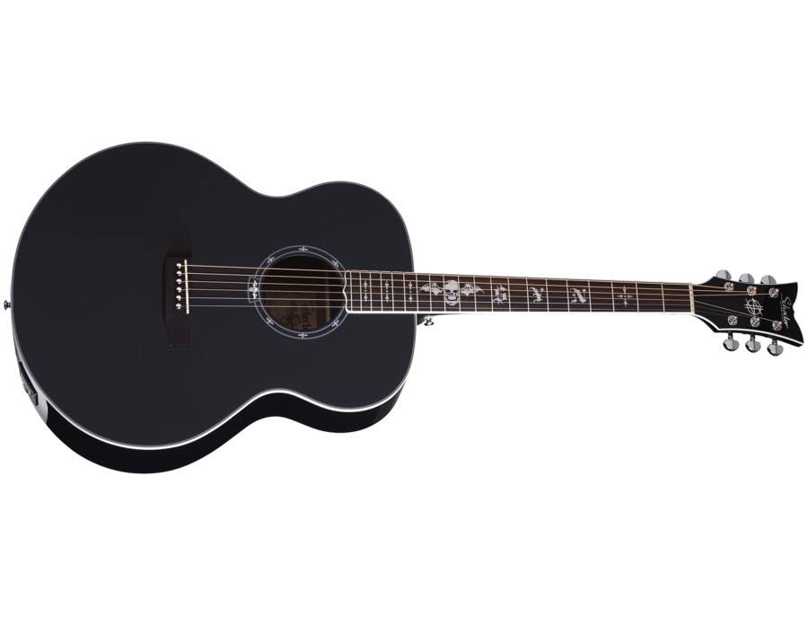 Schecter 3703 Synyster Gates &SYN J& Acoustic Guitar, Gloss Black