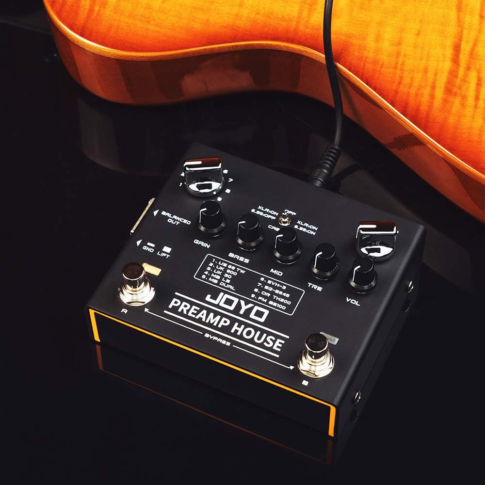 JOYO Preamp House R-15 R Series Dual Channel Cabinet Simulator Pedal with Clean and Distortion for Electric Guitar Effect (R-15)