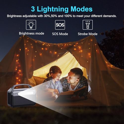 Portable Power Station, Mini Solar Generator for Home Use, 1.8 Hours Full Charged Outdoor Generator for Camping, Battery Backup Power Supply