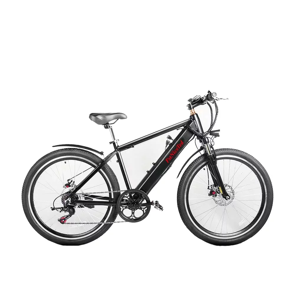 350W Electric Bike 26x4'' Fat Tire Mountain Ebike 48V 10Ah 6 Speeds Snow Beach Electric Bicycle for Adults (Black) - Curated Treasures Market