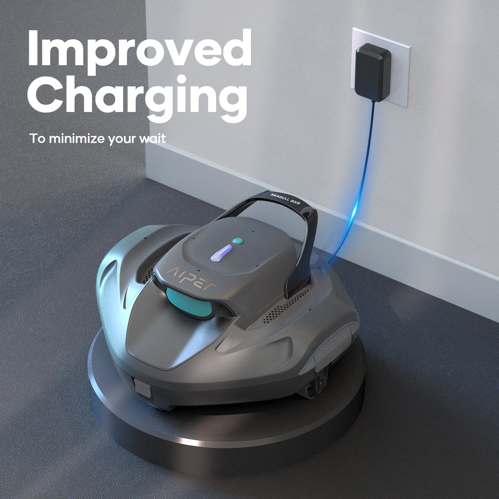 Aiper SG800B Cordless Robotic Automatic Pool Cleaner, Pool Vacuum for Above Ground Pools