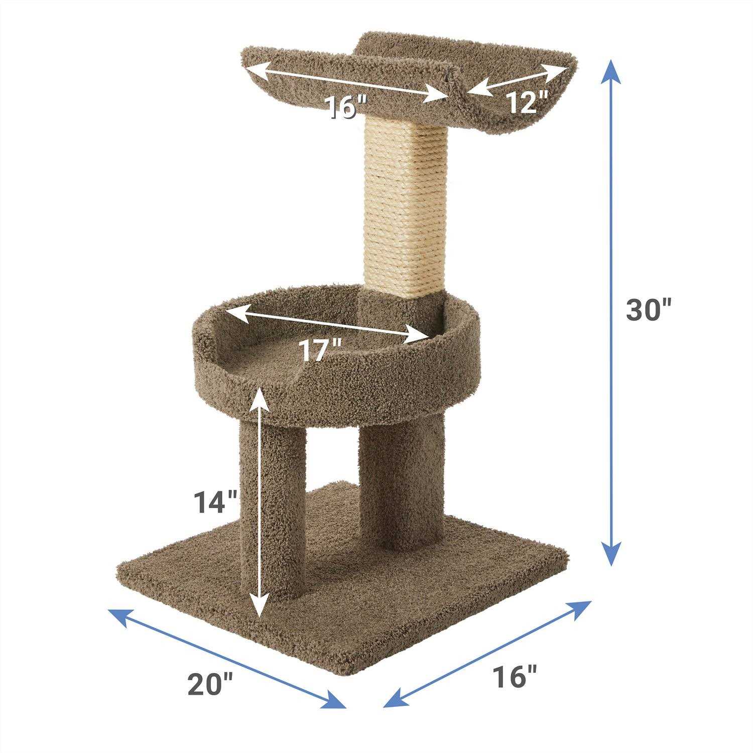 Frisco 32-in Real Carpet Wooden Cat Tree - Pet Supplies online store