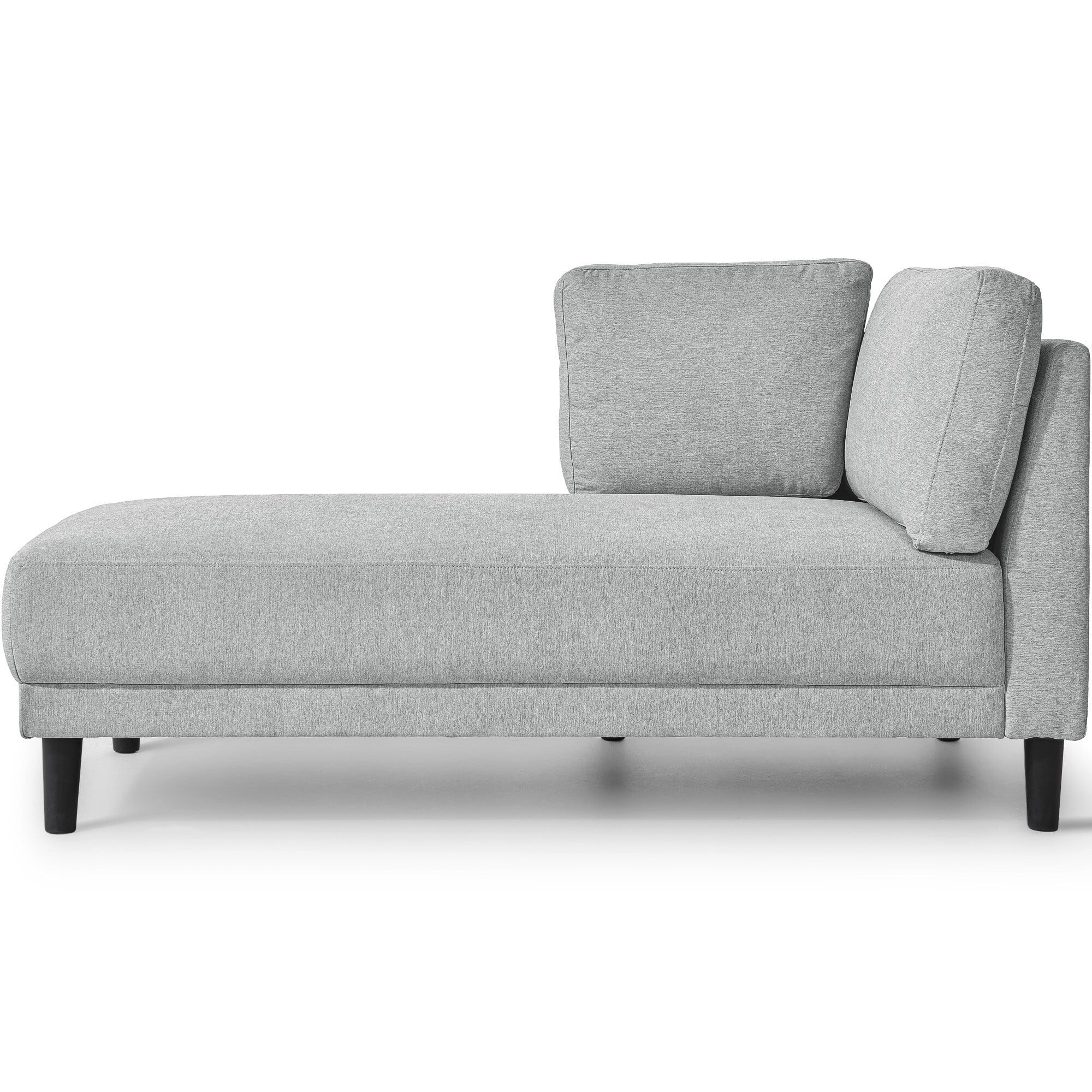 Fabric Corner Lounge Chair, Upholstered Indoor Chaise Lounge,Left Armrest Grey