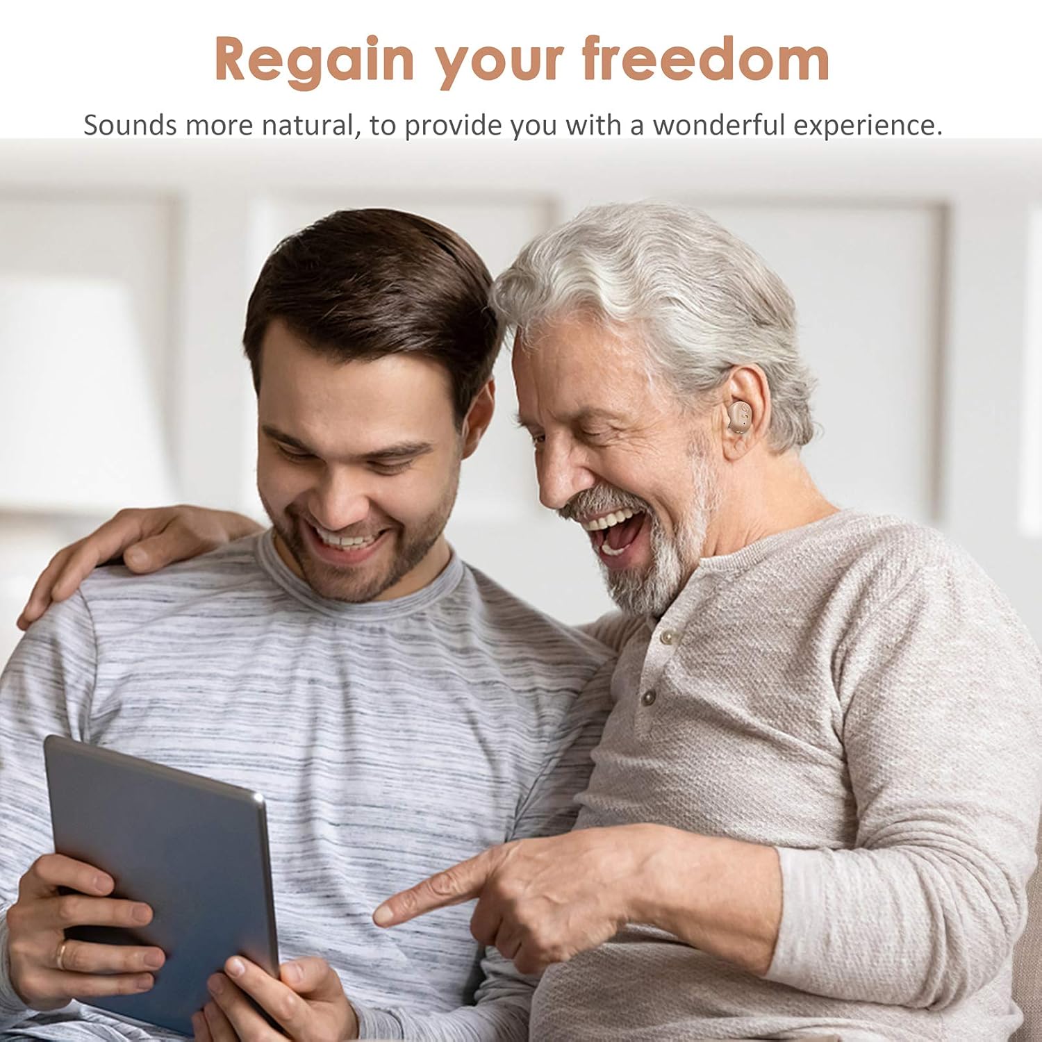 Hearing Amplifier Aid for Seniors and Adults Rechargeable with Noise Cancelling, Inner-Ear Hearing aid, Personal Hearing Enhancement Sound Devices, Suitable for Either Ear
