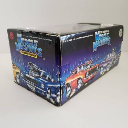 Muscle Machines 1950 Red Ford Woody Wagon 1:18 Scale Die Cast Too Hot New in Box