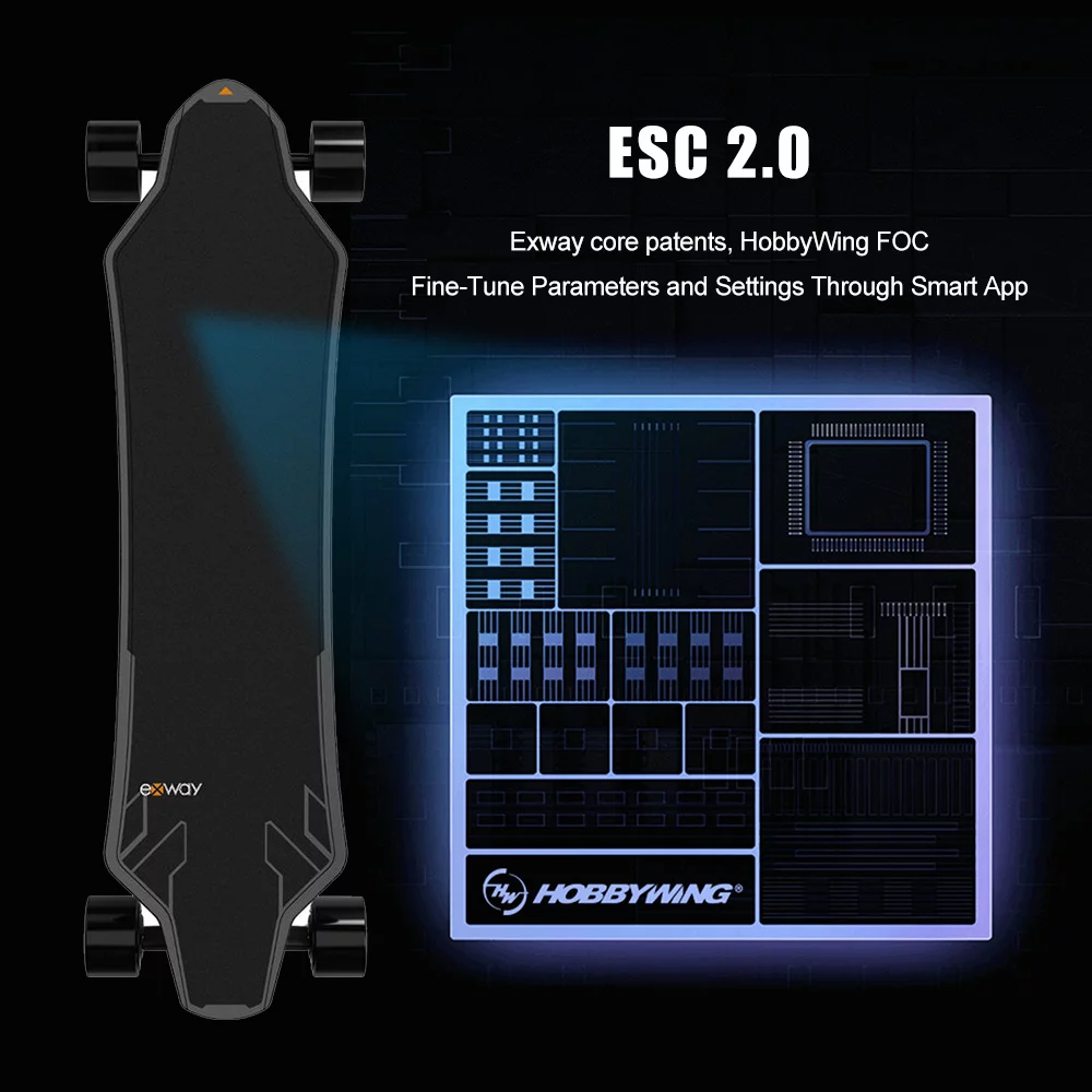 Electric Skateboard with Remote Control, 655W Motor E-Skateboard, 45 KM/H Top Speed Electric Longboard with Frog Light, 30KM Range,for Youth, Adults - Curated Treasures Market