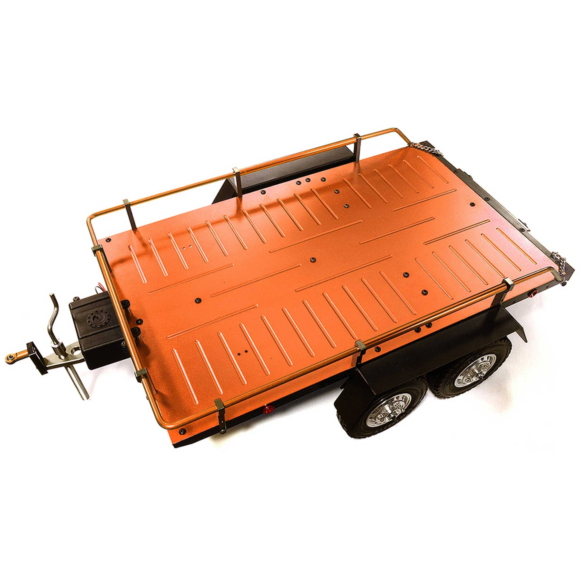 Integy Alloy Flatbed Dual Axle Car Trailer, Orange: 1/10 RC, Intc29006orange