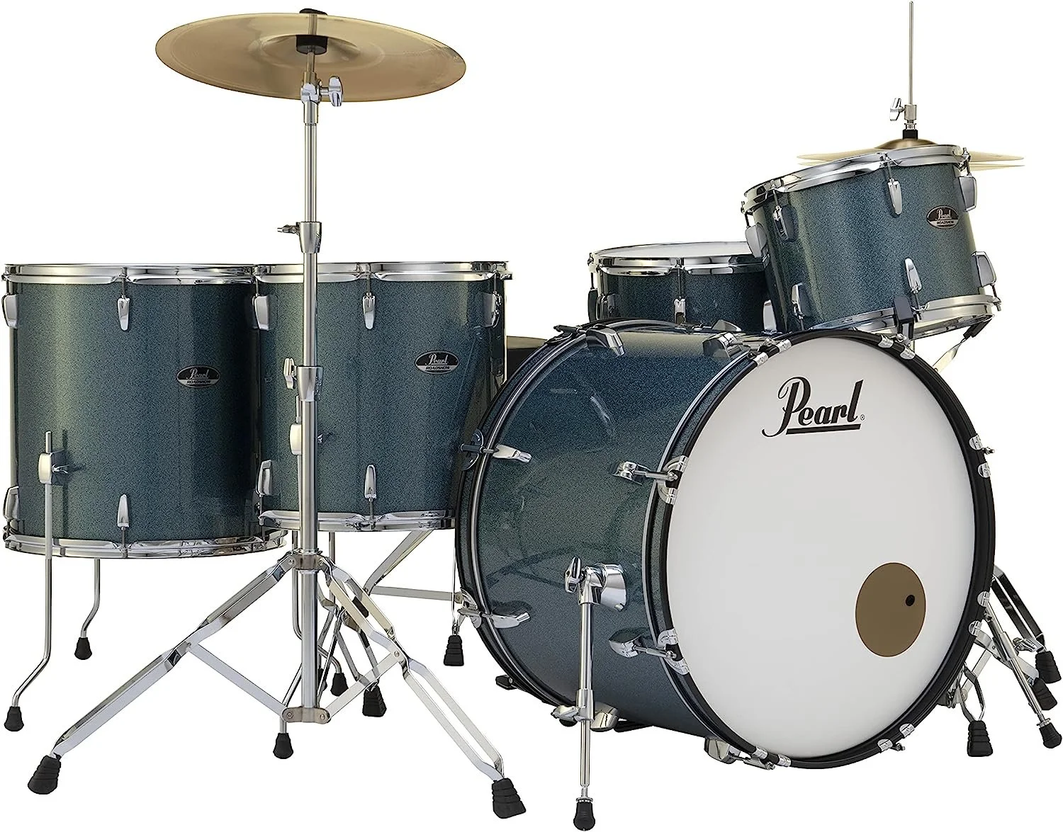 Pearl Roadshow 5 Piece Complete Rock Kit Drum Set with Hardware and Cymbals RS525WFC/C703