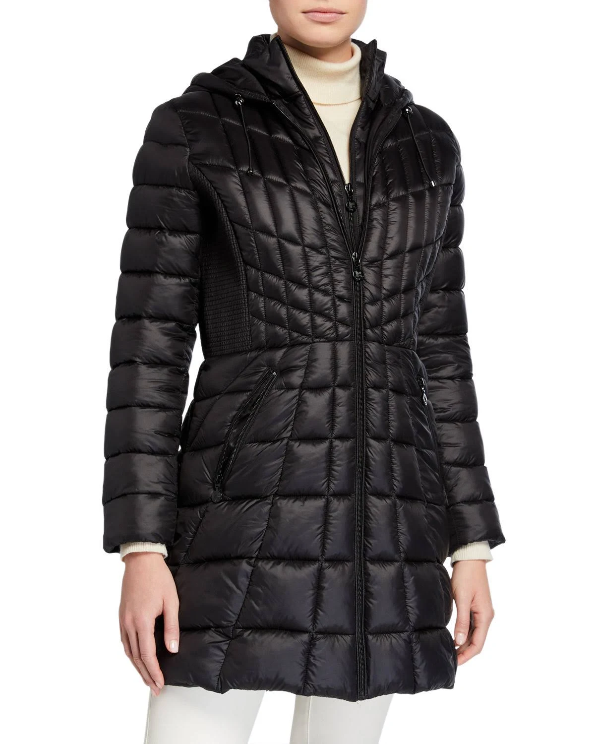Bernardo Hooded Packable Puffer Coat - Black