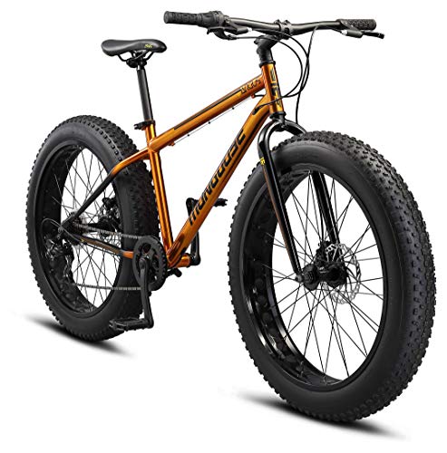 Mongoose Argus Trail or ST Fat Tire Mountain Bike, 20, 24 or 26 Inch Bike for Kids and Adults, 7 or 16 Speed, Aluminum or Steel Frame, Knobby Mountain Fat Tires, Mechanical Disc Brakes