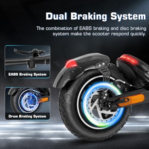 Caroma Electric Scooter, Peak 850W Powerful Motor, 30 Miles Long Range and 36 MPH Top Speed, Turn Signal & Cruise Control, Folding Electric Scooter Adults with Wide Pneumatic Wheel