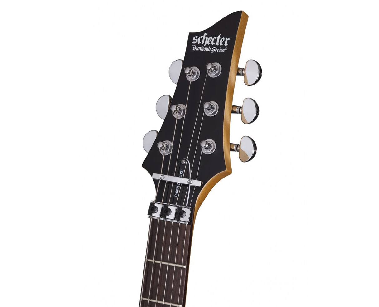 Schecter C-6 FR Deluxe Electric Guitar, Floyd Rose - Satin Black