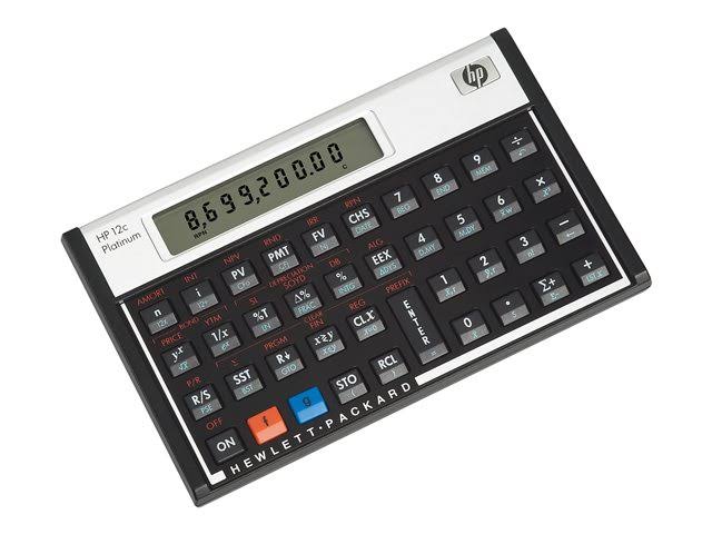 HP 12c Platinum Financial Calculator - Carbonite/Silver