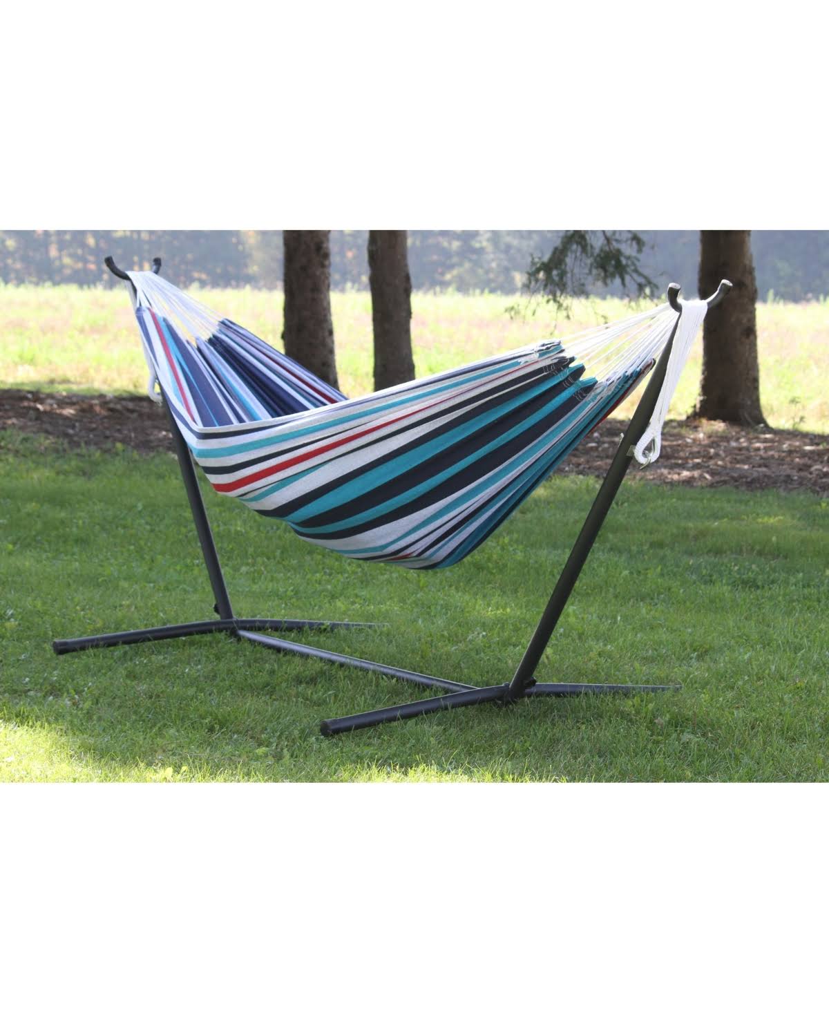 Vivere 9 ft. Double Hammock with Stand: Oasis