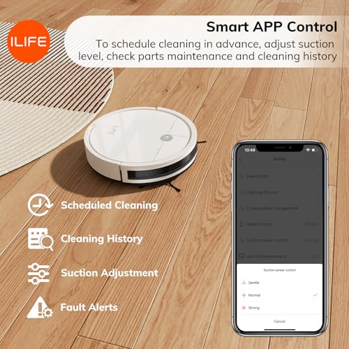 ILIFE A12 Pro Robot Vacuum and Mop Combo, Self Emptying Station for 60 Days, LiDAR Navigation, Home Mapping, No-Go Zones, 2.4G WiFi/App/Alexa/Remote Control, for Hard Floors, 110V