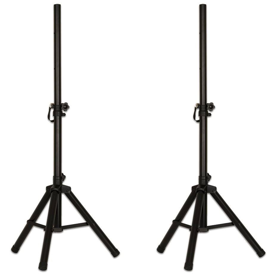 Acoustic Audio AA15LBS Powered 2000W 15x22 Bluetooth Flashing LED Speakers with Mics and Stands