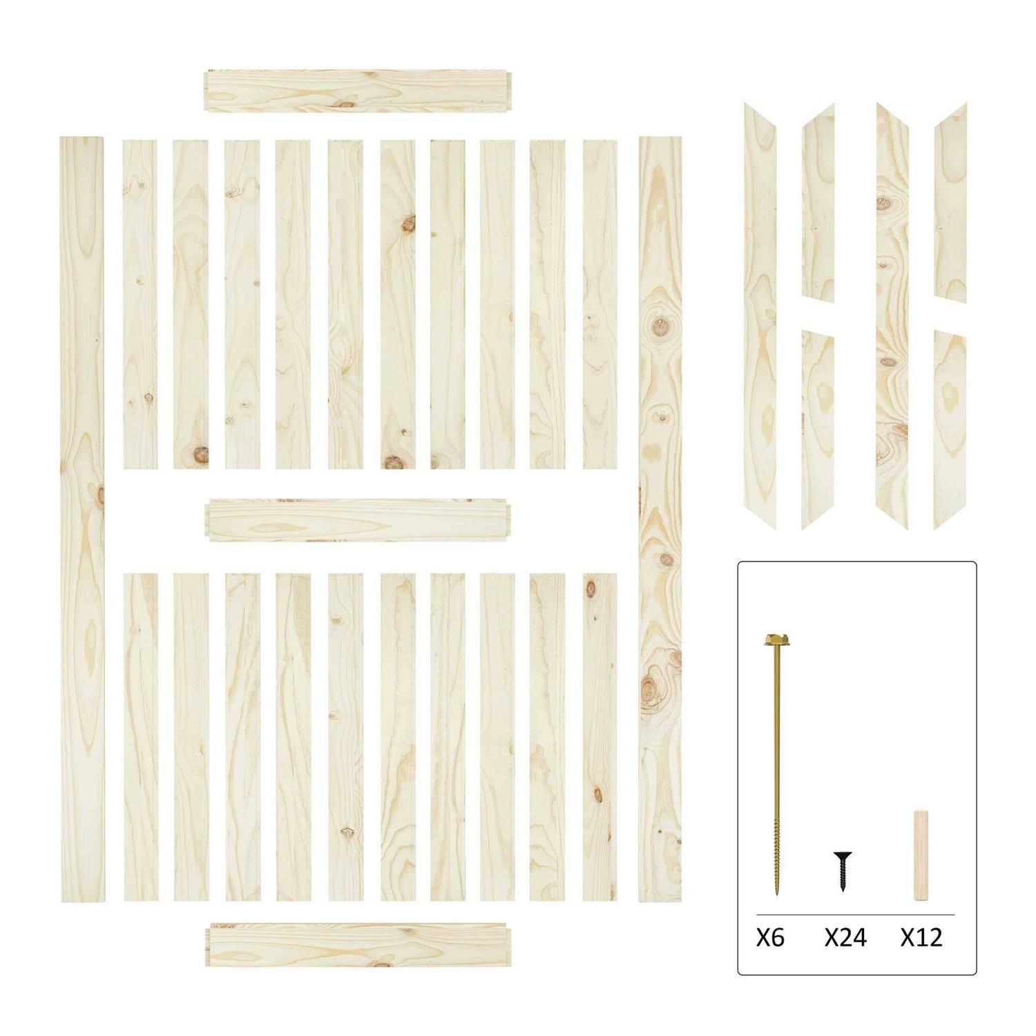 Wood and Wood Barn Door Belleze - Shop Hardware Tools Online Store