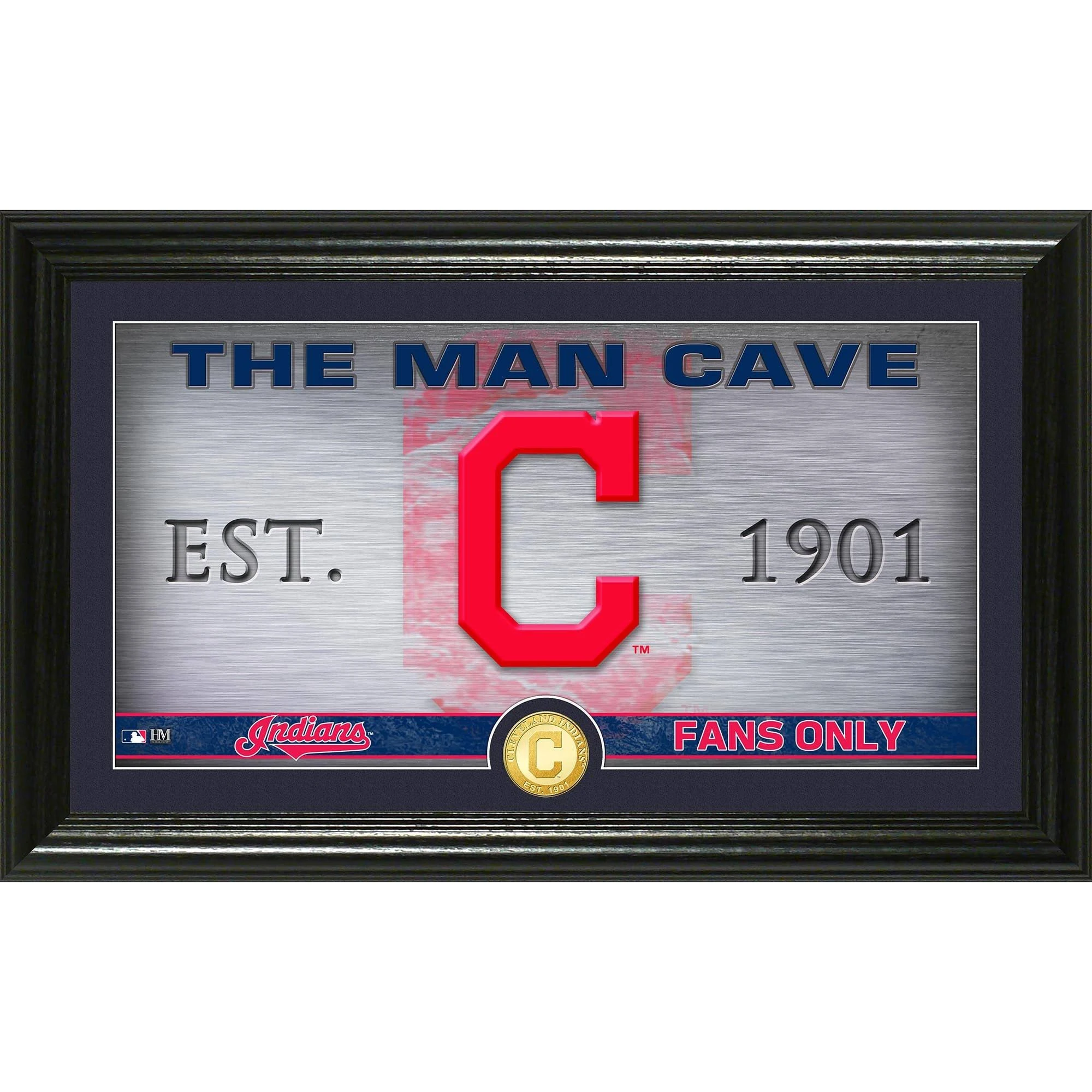 Highland Mint Cleveland Indians 12x22 x 20x22 Man Cave Pano Photo