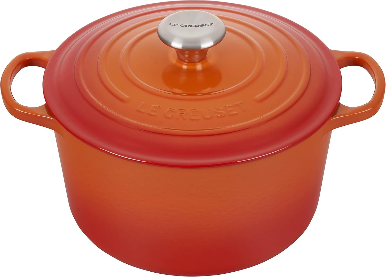Le Creuset Enameled Cast Iron Signature Deep Round Oven, 5.25qt., Cerise