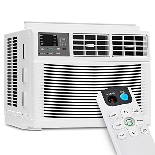 Magshion Window Air Conditioner 5000 BTU, Cool up to 150 Sq. Ft. with Mechanical Rotary Controls and Easy-to-Clean Reusable Filter, 5K BTU Window AC Unit With Easy Install Kit