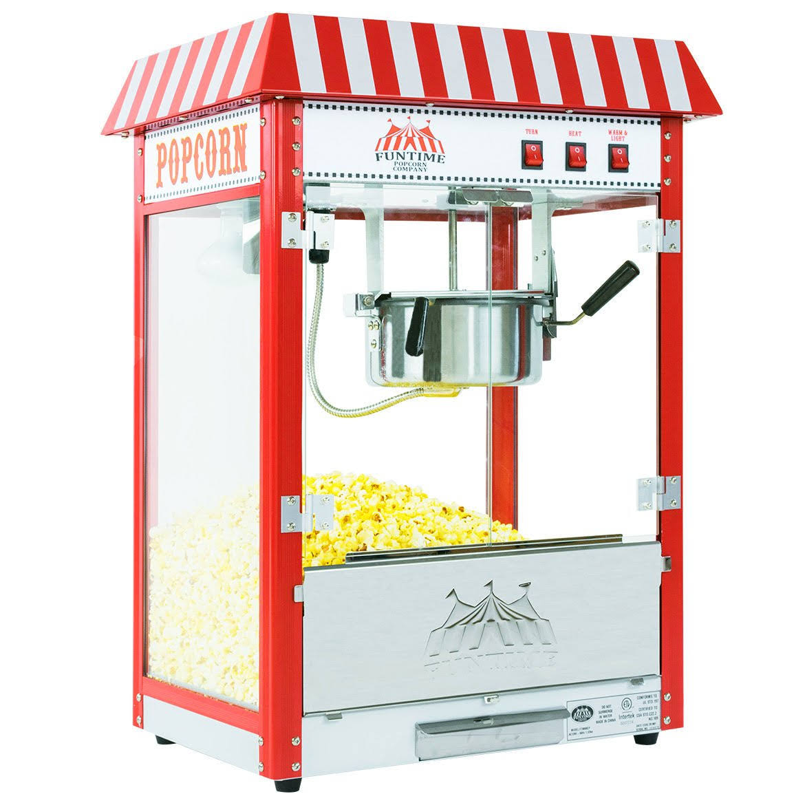 Funtime FT8000CP 8 oz Commercial Carnival Bar Style Popcorn Popper Machine