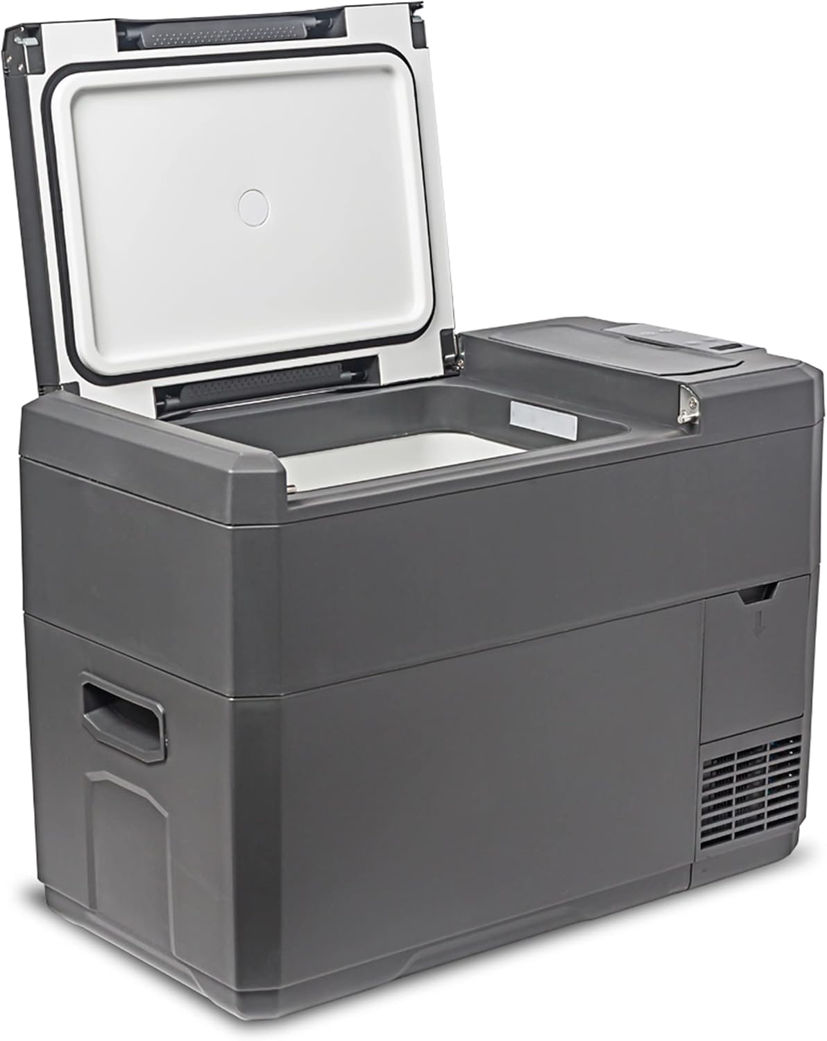 Portable Cooler Freezer/Refrigerator Cooler AC/DC Compressor Electric Cooler Trolley Wheels for Truck RV Boat Party Travel Picnic Outdoor Camping