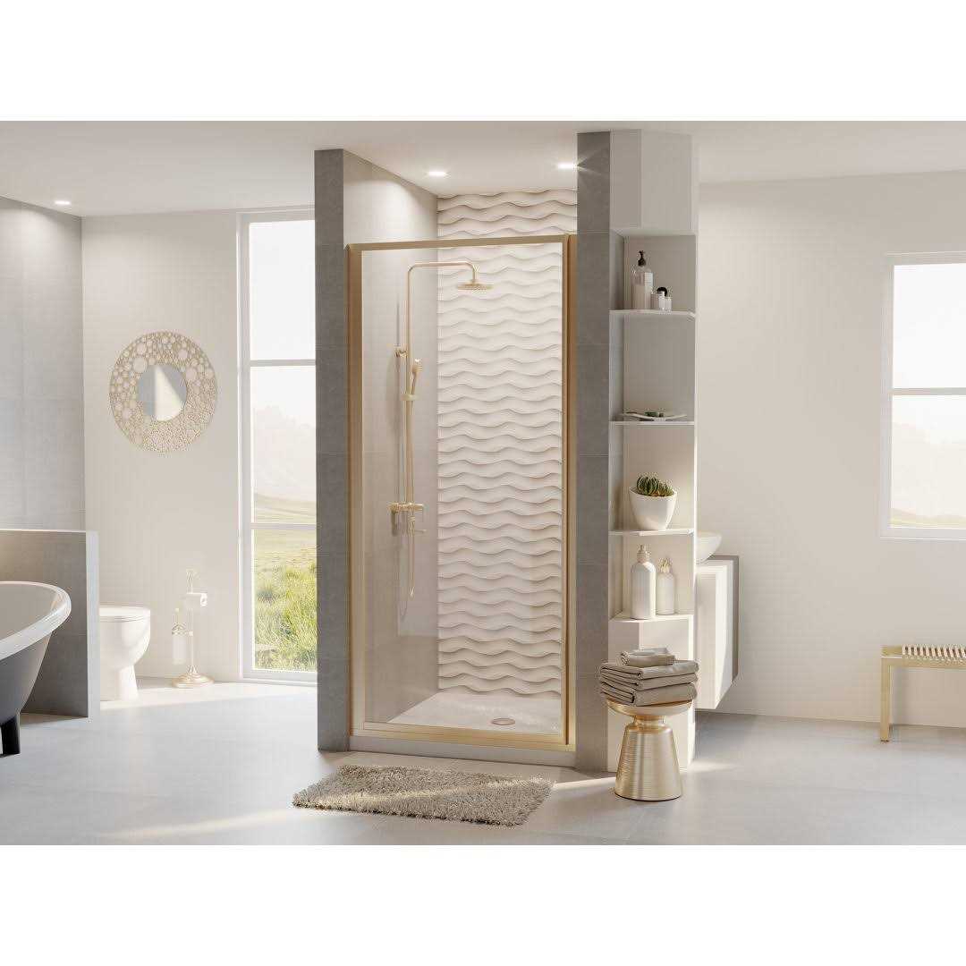 Coastal Shower Doors Legend 22.625 in. to 23.625 in. x 64 in. Framed Hinged Shower Door Clear Glass - Shop Hardware Tools Online Store