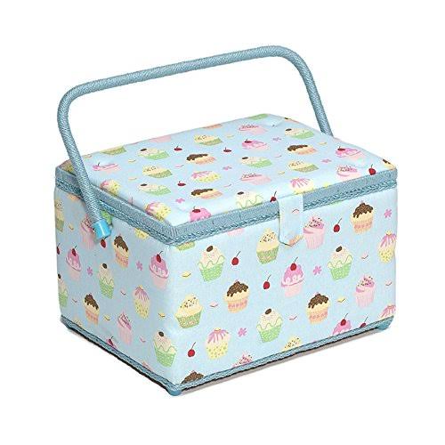 Sewing Online Hobby Gift MRL/18 | Cupcakes on Blue Large Sewing Basket