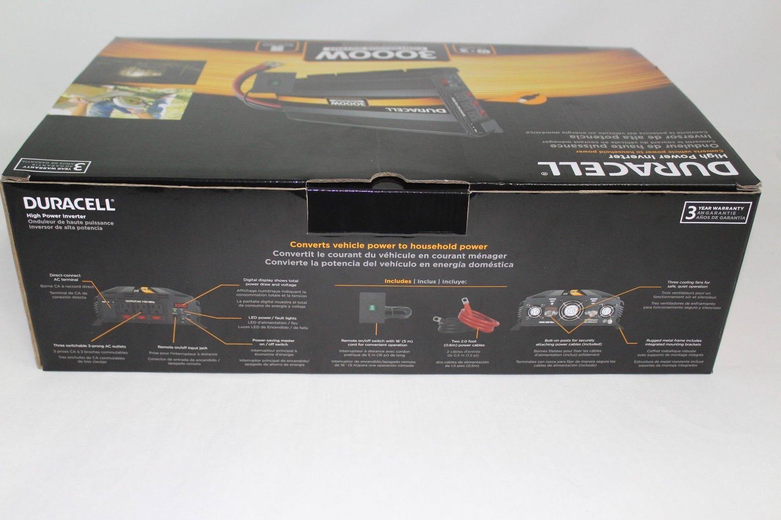 Duracell High Power Power Inverter - 3 kW - 12V