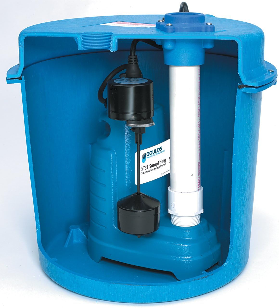 Goulds SDS1 Sink Drain System, 4/10 HP, 115 V, Single Phase, 12 Max Amps