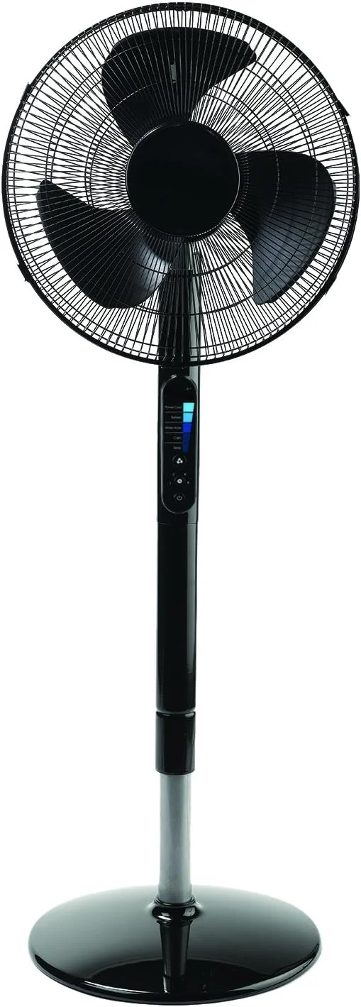 HSF600B Advanced QuietSet 16” Whole Room Stand Fan, Black – Ultra Quiet Pedestal Fan with Remote Control, Oscillation and 5 Power Settings - Curated Treasures Market