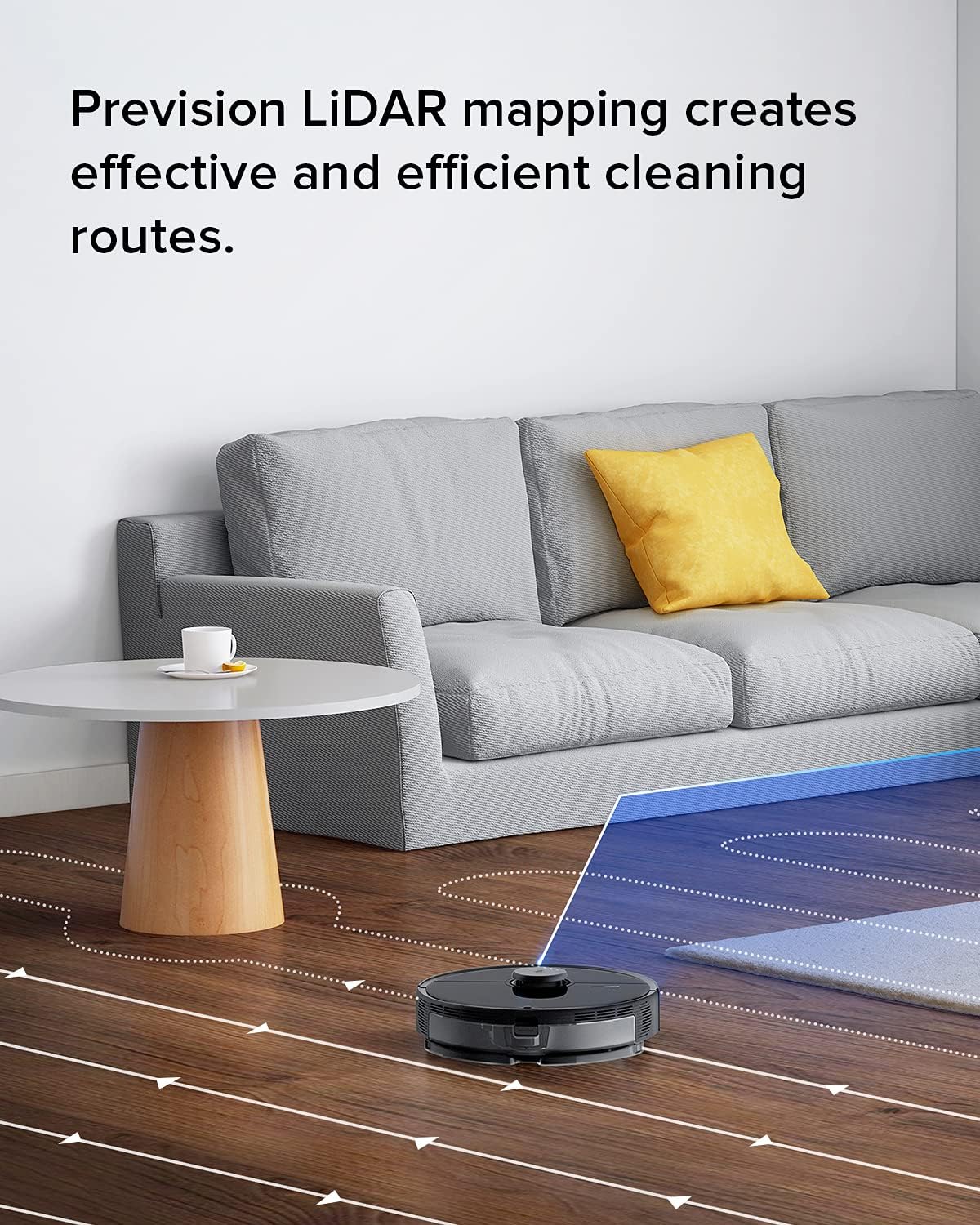 roborock S5 Max Robot Vacuum and Mop with Official Multi-Surface Floor Cleaning Solution Bundle, Black