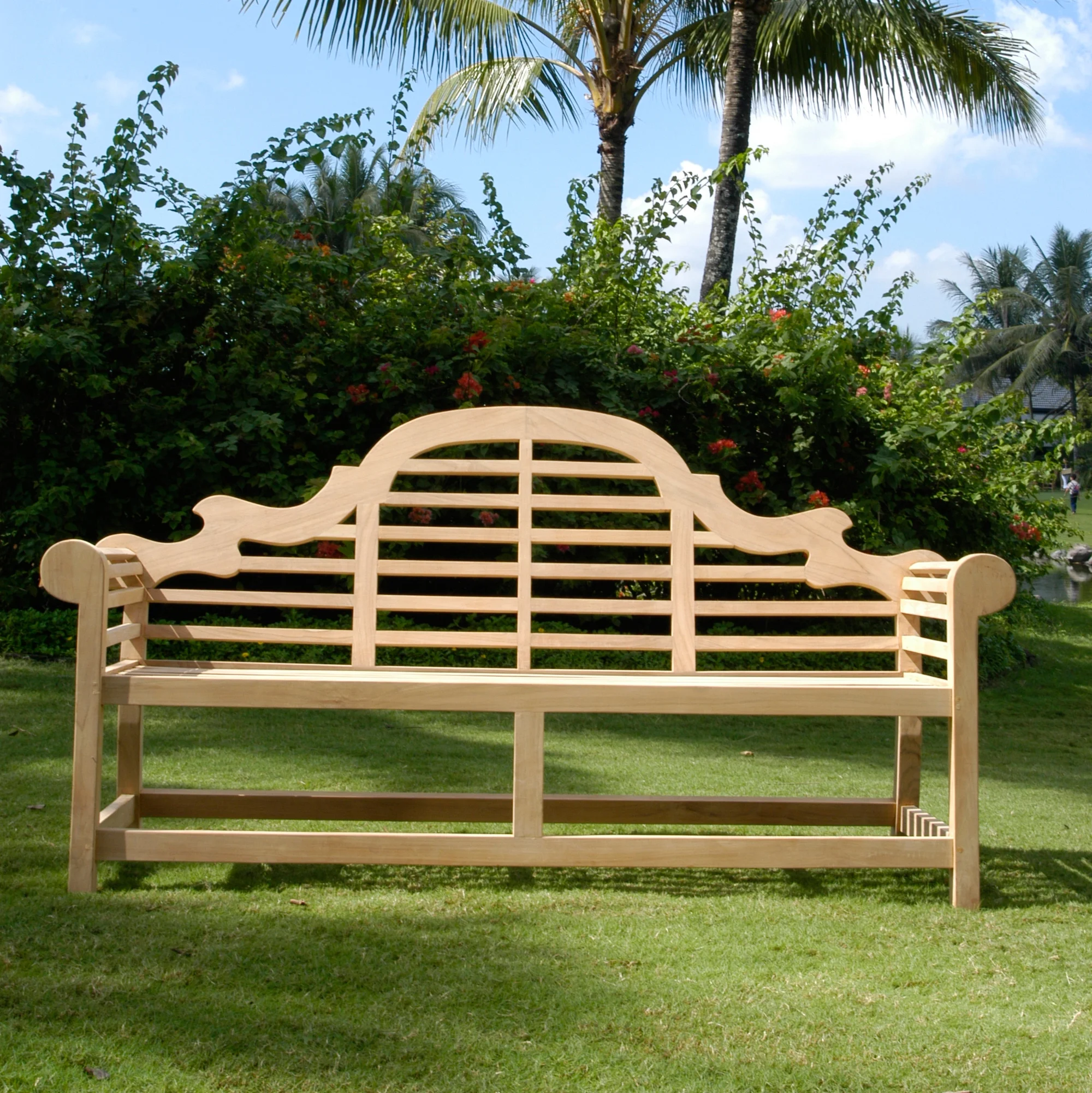 Teak Wood Lutyens Double Outdoor Bench